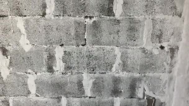 La superficie de la pared de cemento no está terminada. — Vídeo de stock