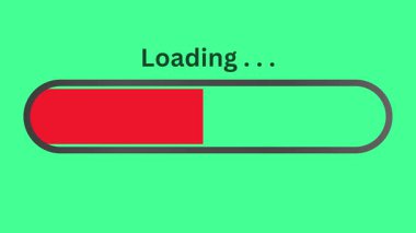 Yeşil ekrandaki basit bir ilerleme çubuğunun canlandırması