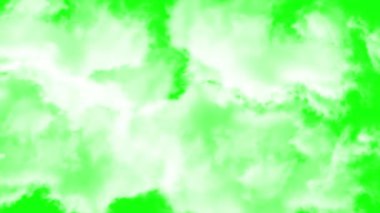 Uçan Bulutların Dinamik Canlandırması Yeşil Ekrandaki Görüntü Efekti