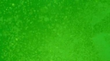 İnce Altın Toz Parçacıkları Yeşil Ekran Krom Anahtar Kaplamasında Dönüyor ve Patlıyor.