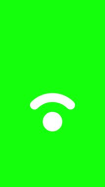 Dikey Biçimli Animasyon Kara Kablosuz Sinyal Simgesi Yeşil Ekran Krom Anahtarında Açılıp Kapanıyor.