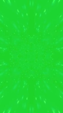 Yeşil Ekran Arkaplanı Üzerine Dikey Warp Hızı Efekti