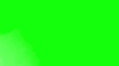Yeşil ekran arka planında beyaz mürekkep sıvısı geçiş