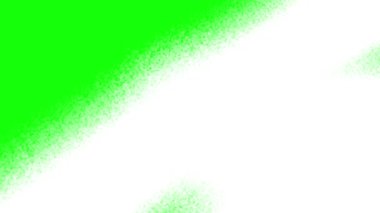 Görüntü düzenleme için yeşil ekran arkaplanı olan soyut sprey boya beyazlatma geçişi