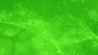 Soyut Yeşil Parçacık Dalgası Arkaplanı