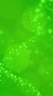 Sihirli toz parçacıkları ile bokeh ışıkları gibi yeşil rüya