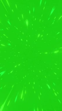 Parlak ışık çizgileriyle yeşil ekran anime hız çizgileri