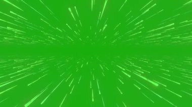 Yeşil ekran hiper hız uzay efekti döngüsü