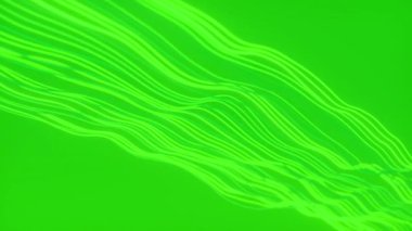 Soyut neon yeşil dalgalı çizgiler kireç arkaplan üzerinde hareket ediyor