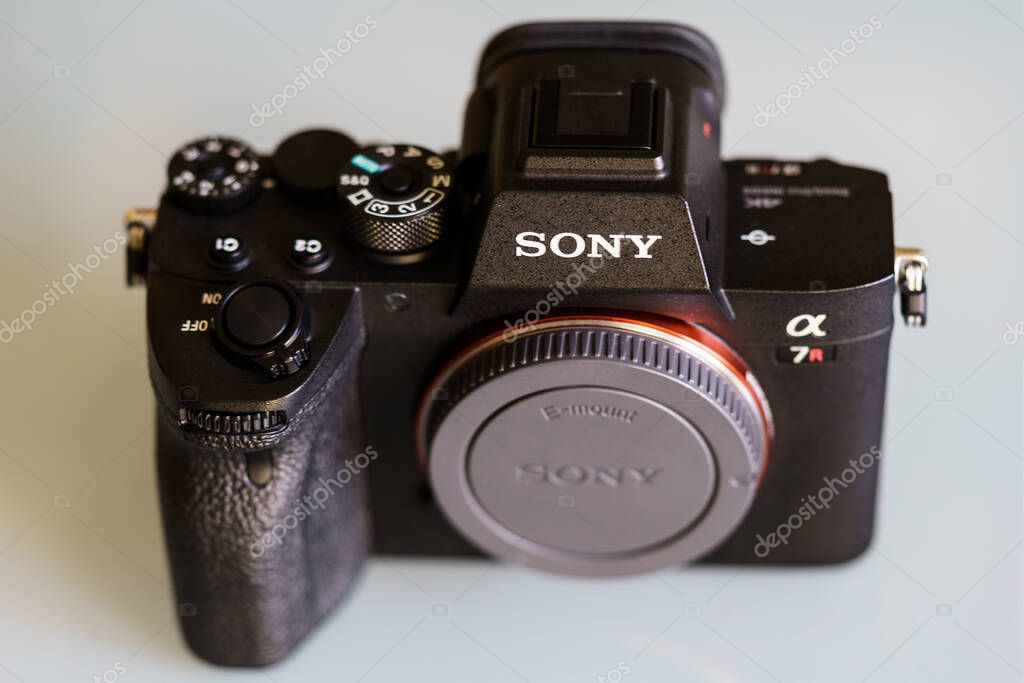 GRANADA, ANDALUSIA, SPAIN. APRIL 7TH, 2021. Sony A7RIV the ALPHA that revolutionised the photography market, offering 60 megapixels in a mirrorless camera.