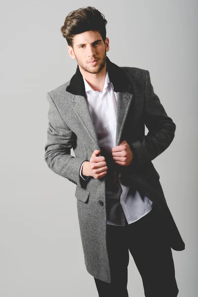 Handsome man wearing coat — Stock Photo, Image