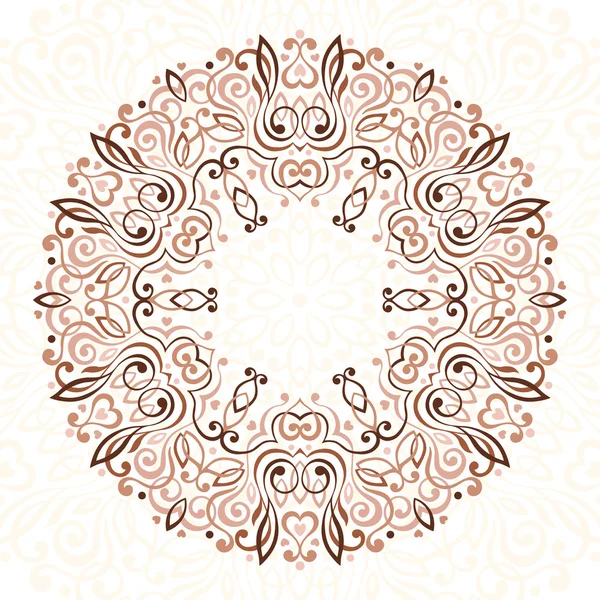 Mandala Ornata Abstrato. Moldura decorativa para design . — Vetor de Stock