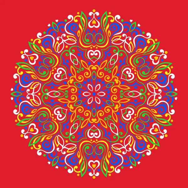 Mandala Flor Abstracto. Elemento étnico decorativo para el diseño . — Archivo Imágenes Vectoriales