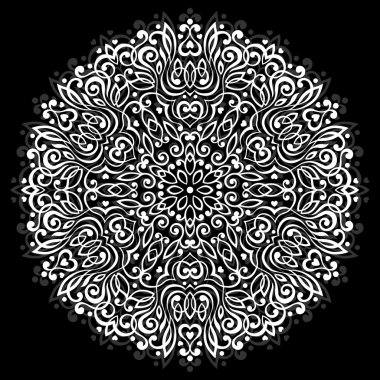 Soyut çiçek Mandala. Dekoratif etnik unsur tasarımı için.