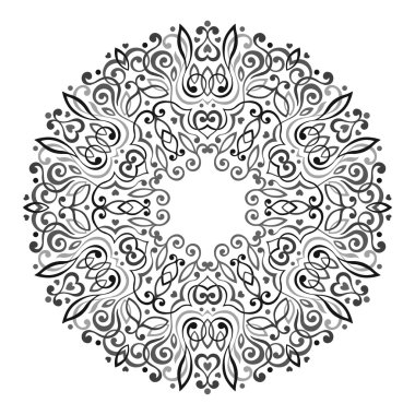 Soyut süslü Mandala. Dekoratif çerçeve tasarımı için.