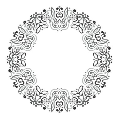 Soyut süslü Mandala. Dekoratif çerçeve tasarımı için.