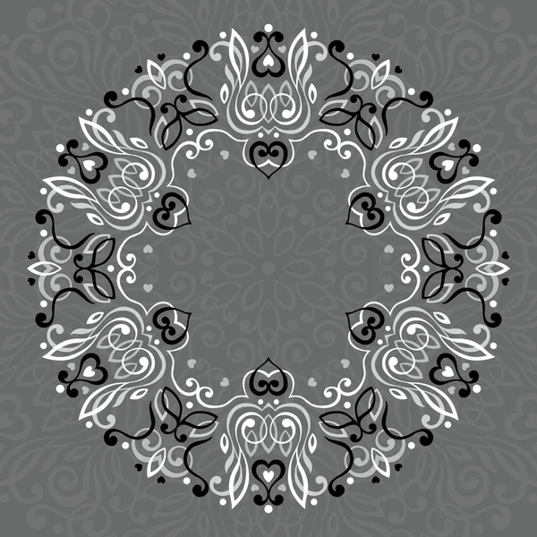 Mandala orné abstrait. Cadre décoratif pour la conception . — Image vectorielle