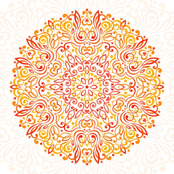 Soyut çiçek Mandala. Dekoratif etnik unsur tasarımı için. — Stok Vektör