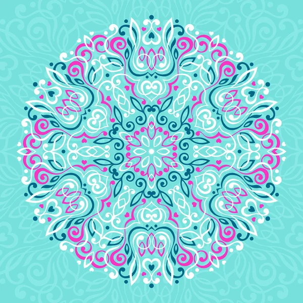 Mandala Flor Abstracto. Elemento étnico decorativo para el diseño . — Archivo Imágenes Vectoriales