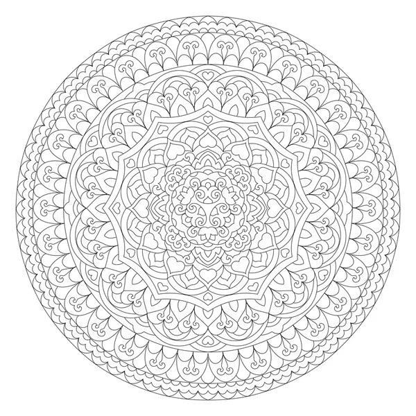 Аннотация Flower Mandala. Декоративный этнический элемент дизайна . — стоковый вектор