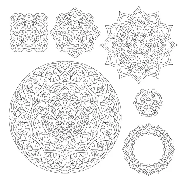 Abstraktní květina Mandala. Dekorativní etnický prvek pro návrh. — Stockový vektor