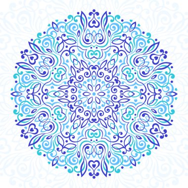 Soyut çiçek Mandala. Dekoratif etnik unsur tasarımı için.