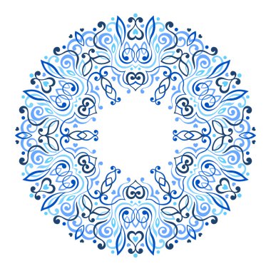 Soyut süslü Mandala. Dekoratif çerçeve tasarımı için.