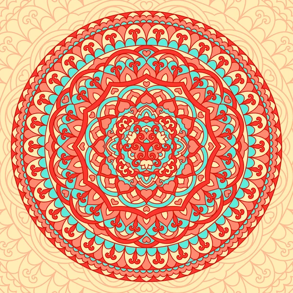 Mandala Flor Abstracto. Elemento étnico decorativo para el diseño . — Archivo Imágenes Vectoriales