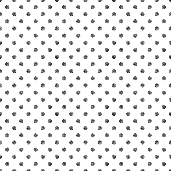 Bezešvé vzor s polka dot stylové doodle. Příležitostné textura. — Stockový vektor