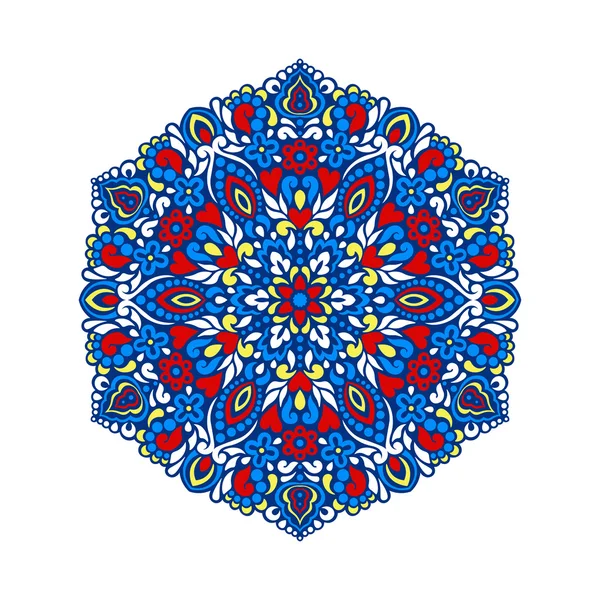 Fiore astratto Mandala. Elemento etnico decorativo per il design . — Vettoriale Stock