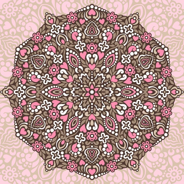 Mandala Fleur abstrait. Elément ethnique décoratif pour le design . — Image vectorielle