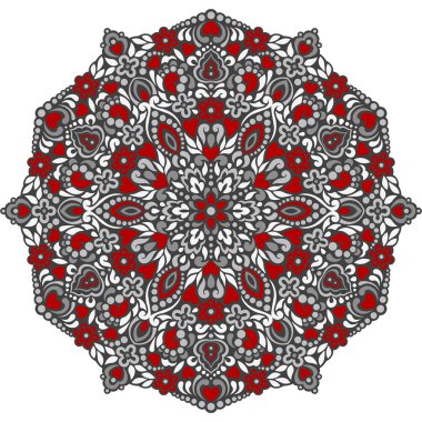 Soyut çiçek Mandala. Dekoratif etnik unsur tasarımı için.