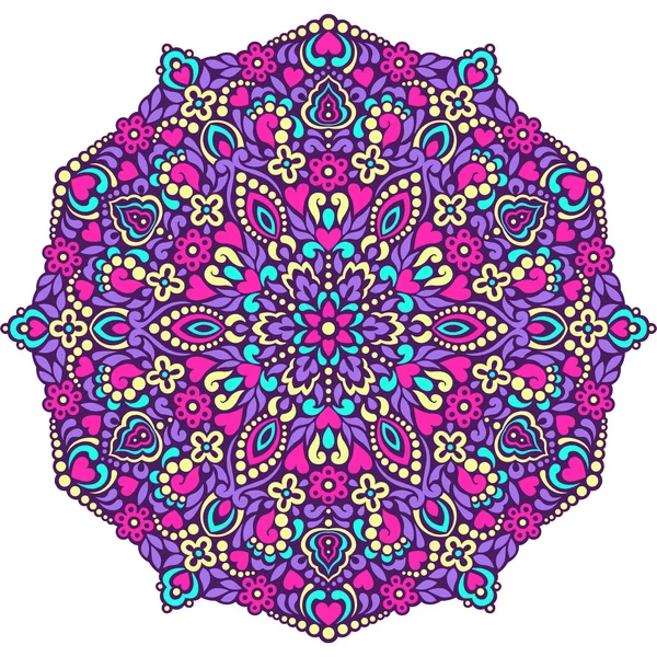 Fiore astratto Mandala. Elemento etnico decorativo per il design . — Vettoriale Stock