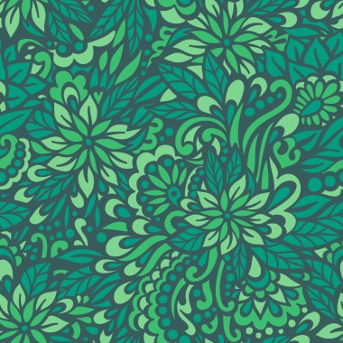 yeşil çayır. Dikişsiz dekoratif desen.