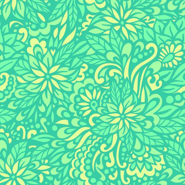 Pradera verde. Patrón decorativo sin costuras . — Vector de stock