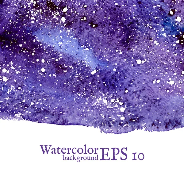 Blue space background. Watercolor Vector illustration. — Stock Vector