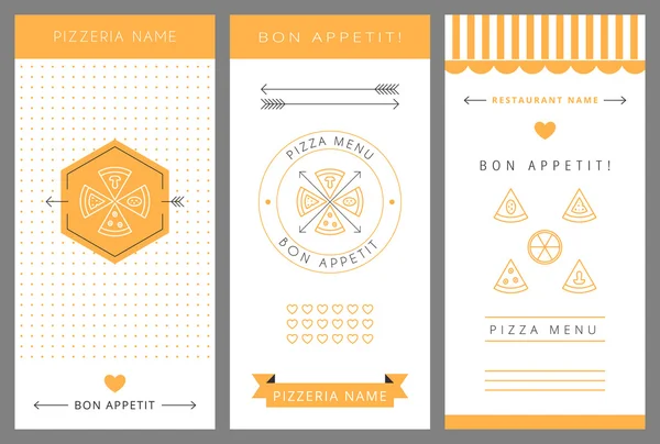 Design-Menü. Pizza. — Stockvektor