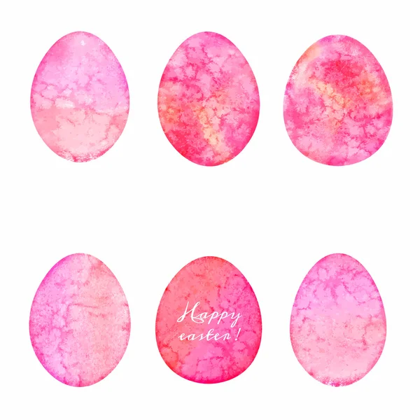 Uppsättning akvarell ägg. Påsk designelement. — Stock vektor