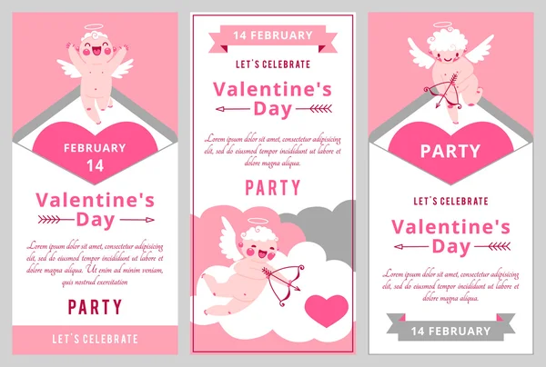 Valentines Day Party. Projektowanie szablonów. — Wektor stockowy
