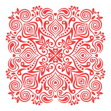 çiçek mandala. Tasarım için soyut öğe