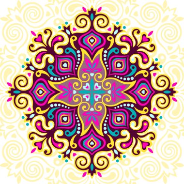 çiçek mandala. Tasarım için soyut öğe