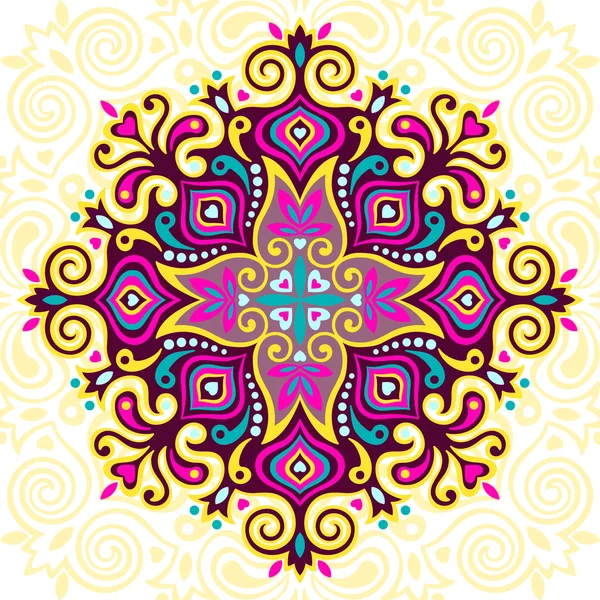 Mandala aux fleurs. Élément abstrait pour le design — Image vectorielle