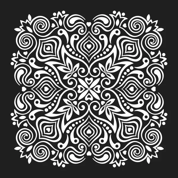 Mandala aux fleurs. Élément abstrait pour le design — Image vectorielle