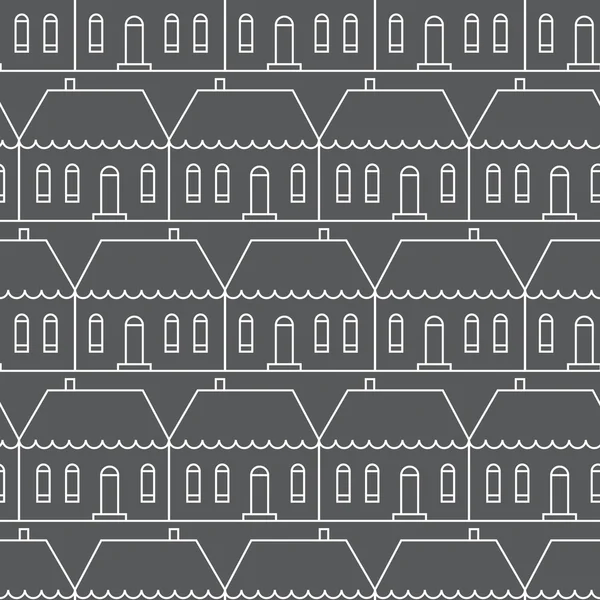 Nahtloses Muster mit Landhäusern. — Stockvektor