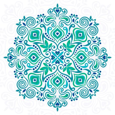 çiçek mandala. Tasarım için soyut öğe