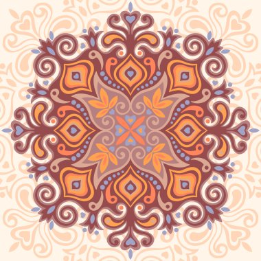 çiçek mandala. Tasarım için soyut öğe