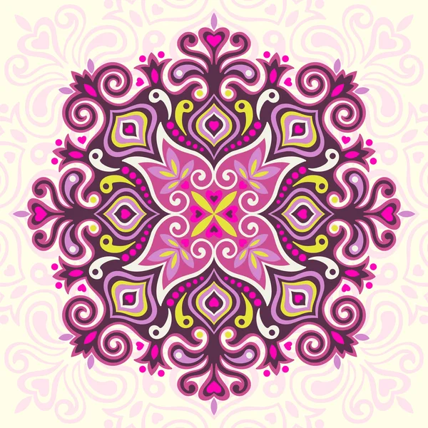 Mandala aux fleurs. Élément abstrait pour le design — Image vectorielle