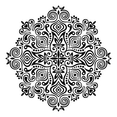 çiçek mandala. Tasarım için soyut öğe