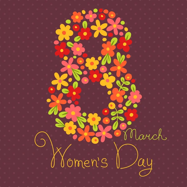 Card Womens Day l '8 marzo — Vettoriale Stock