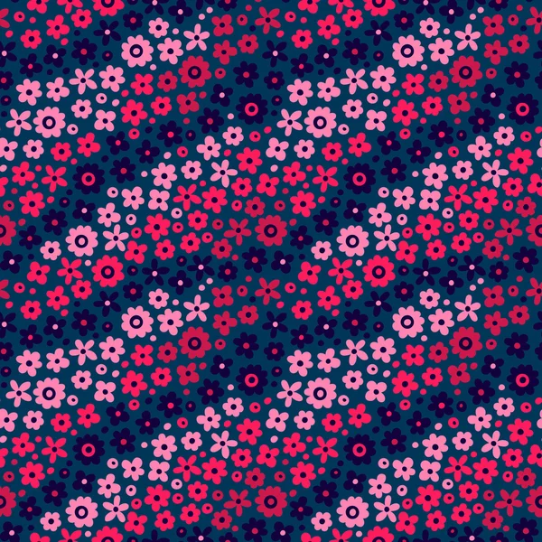 Motif sans couture avec des fleurs mignonnes. — Image vectorielle